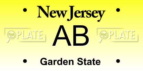 AB New Jersey License Plate