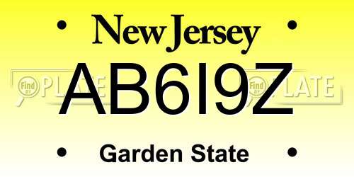 AB6I9Z New Jersey License Plate