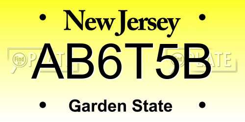 AB6T5B New Jersey License Plate