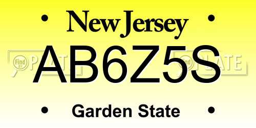 AB6Z5S New Jersey License Plate