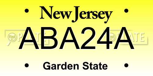 ABA24A New Jersey License Plate