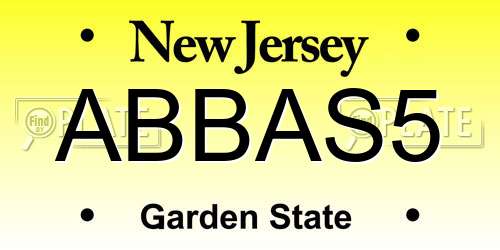 ABBAS5 New Jersey License Plate