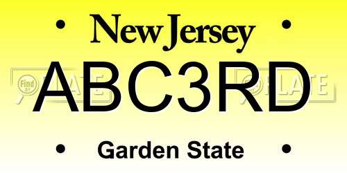 ABC3RD New Jersey License Plate