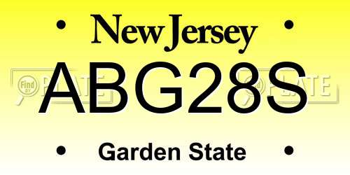 ABG28S New Jersey License Plate