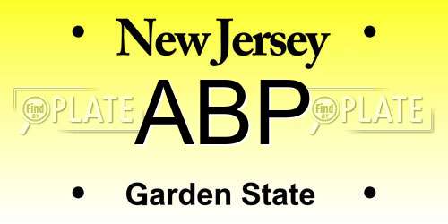 ABP New Jersey License Plate