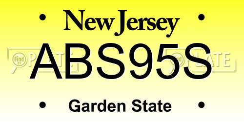 ABS95S New Jersey License Plate