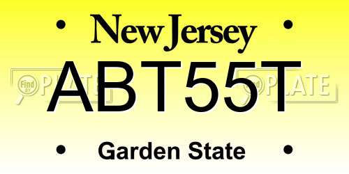 ABT55T New Jersey License Plate