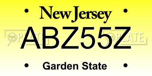 ABZ55Z New Jersey License Plate