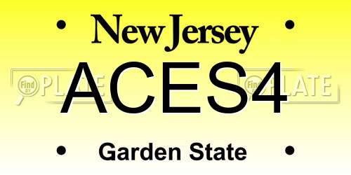 ACES4 New Jersey License Plate