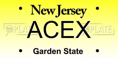 ACEX New Jersey License Plate