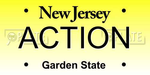 ACTION New Jersey License Plate