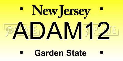 ADAM12 New Jersey License Plate