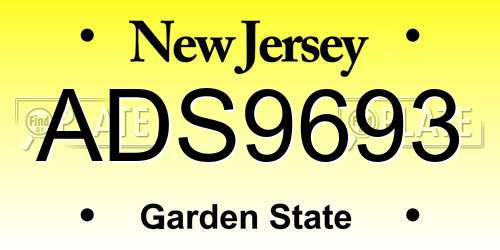 ADS9693 New Jersey License Plate