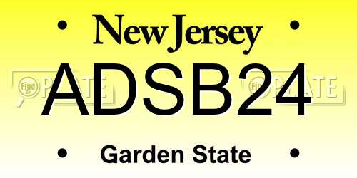 ADSB24 New Jersey License Plate