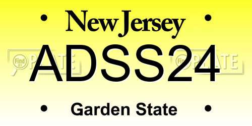 ADSS24 New Jersey License Plate