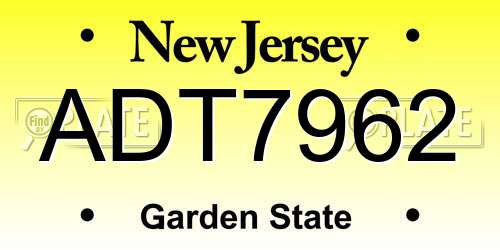 ADT7962 New Jersey License Plate