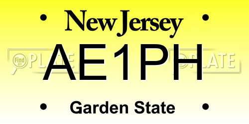 AE1PH New Jersey License Plate