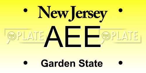 AEE New Jersey License Plate
