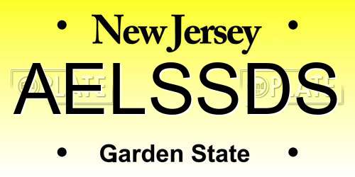 AELSSDS New Jersey License Plate