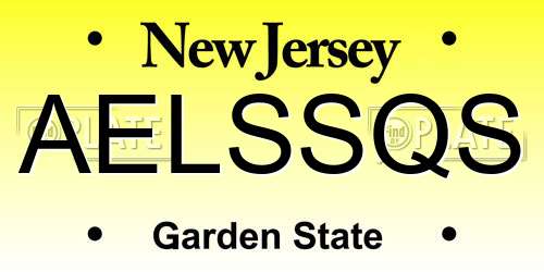 AELSSQS New Jersey License Plate