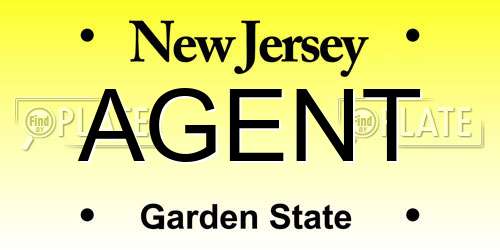 AGENT New Jersey License Plate