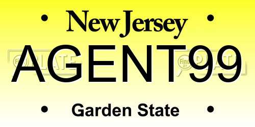 AGENT99 New Jersey License Plate