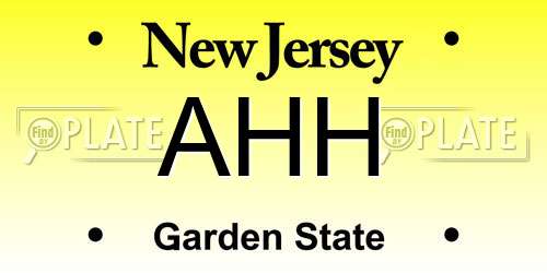 AHH New Jersey License Plate