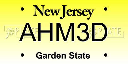 AHM3D New Jersey License Plate