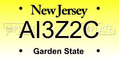 AI3Z2C New Jersey License Plate