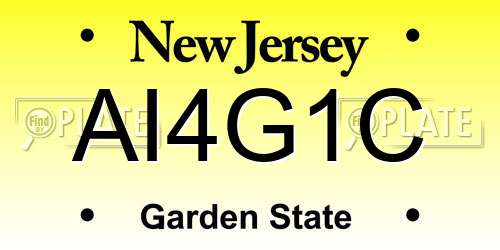 AI4G1C New Jersey License Plate
