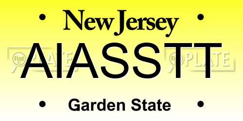 AIASSTT New Jersey License Plate