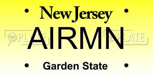 AIRMN New Jersey License Plate