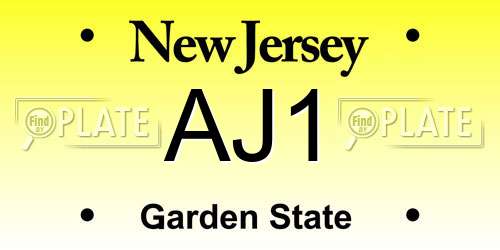 AJ1 New Jersey License Plate