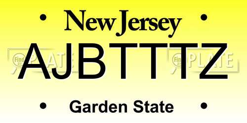 AJBTTTZ New Jersey License Plate