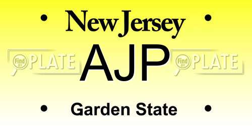 AJP New Jersey License Plate