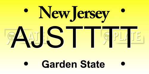 AJSTTTT New Jersey License Plate