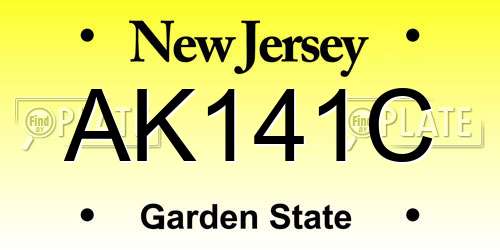 AK141C New Jersey License Plate