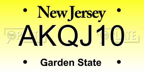 AKQJ10 New Jersey License Plate