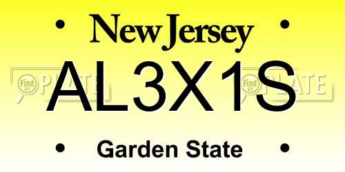 AL3X1S New Jersey License Plate
