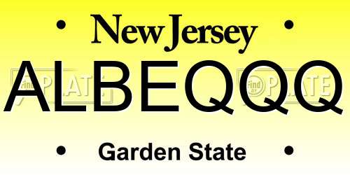 ALBEQQQ New Jersey License Plate