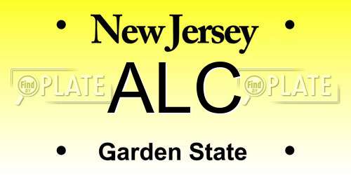 ALC New Jersey License Plate
