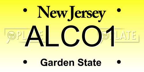 ALCO1 New Jersey License Plate