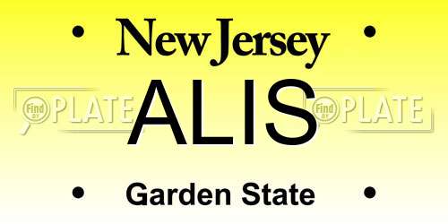 ALIS New Jersey License Plate