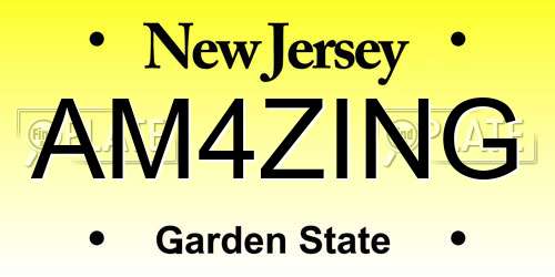AM4ZING New Jersey License Plate