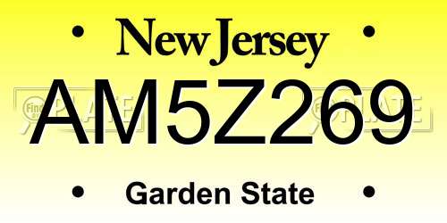 AM5Z269 New Jersey License Plate