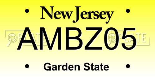 AMBZ05 New Jersey License Plate
