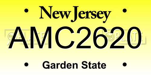 AMC2620 New Jersey License Plate