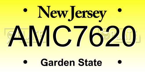 AMC7620 New Jersey License Plate