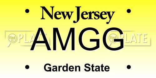 AMGG New Jersey License Plate