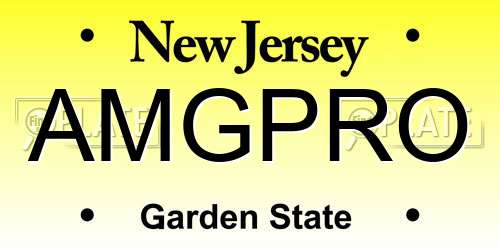 AMGPRO New Jersey License Plate